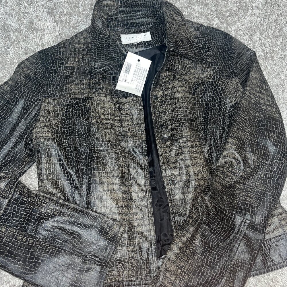 Faux Alligator Skin Jacket